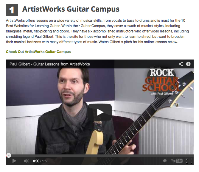 best website for learning guitar