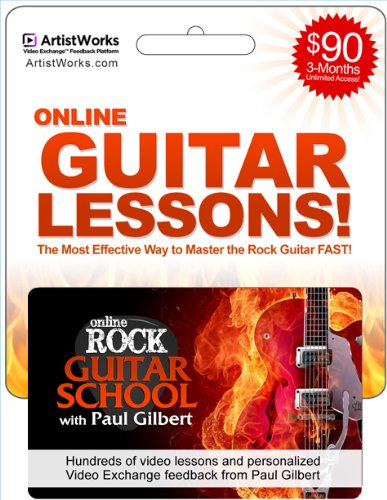rock guitar lessons gift card