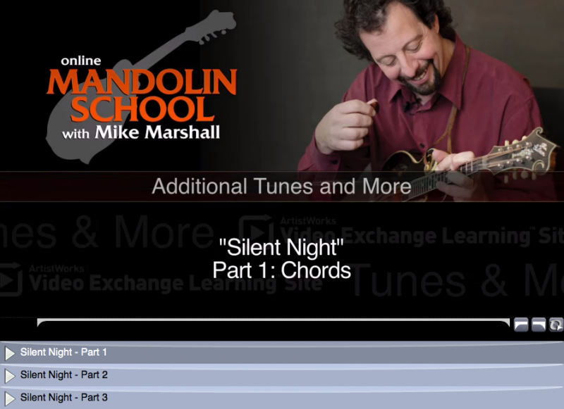 silent night on mandolin