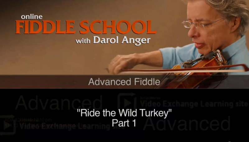 fiddle lesson on ride the wild turkey