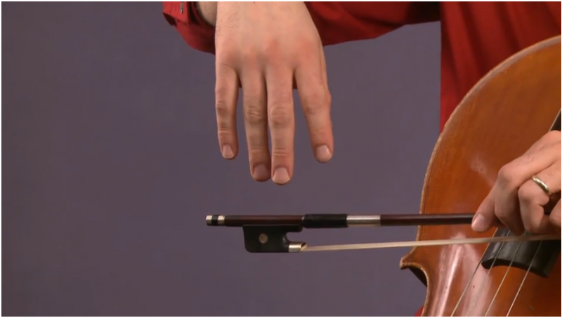 how to hold cello bow