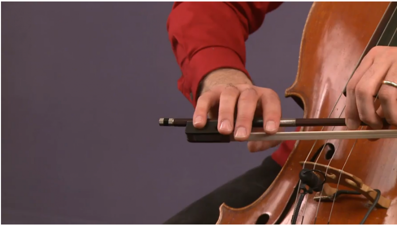 how to hold cello bow - mike block lessson