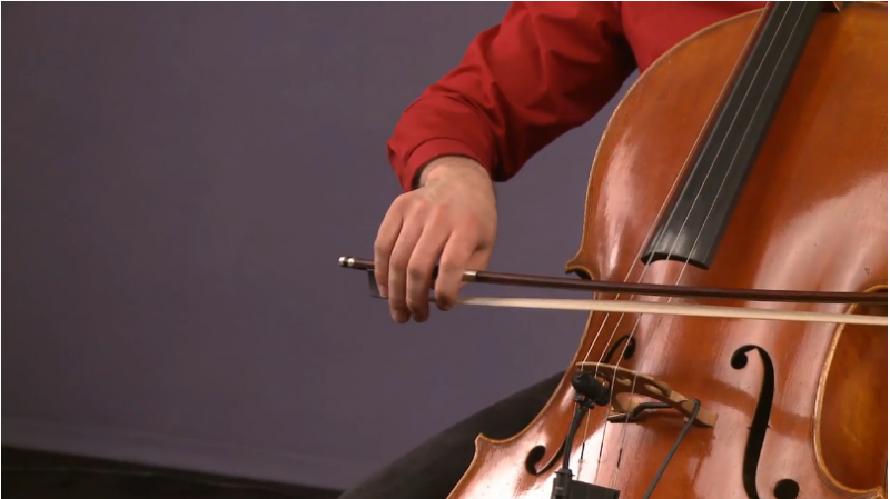 how to hold a cello bow - sample lesson