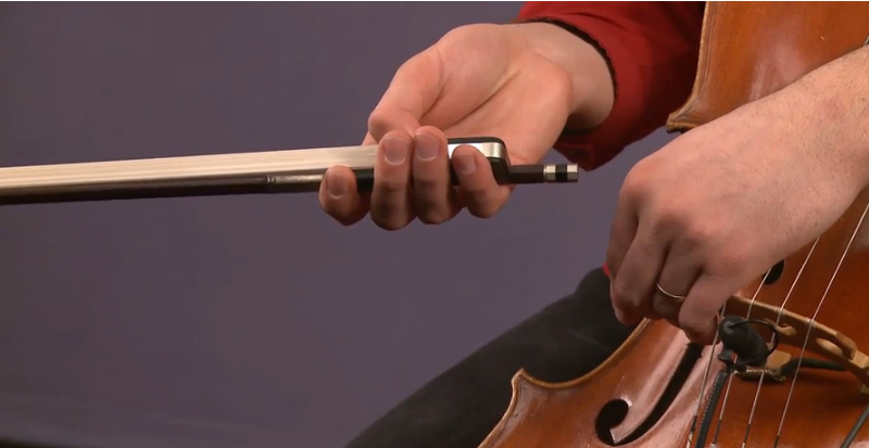 how to hold a cello bow - 2