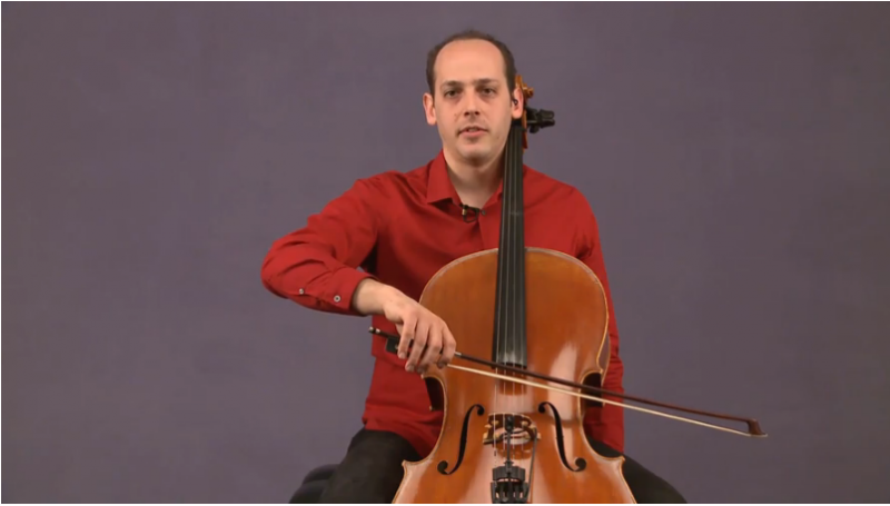 how to hold a cello bow - mike block
