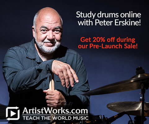 save 20% on jazz drum lessons with peter erskine