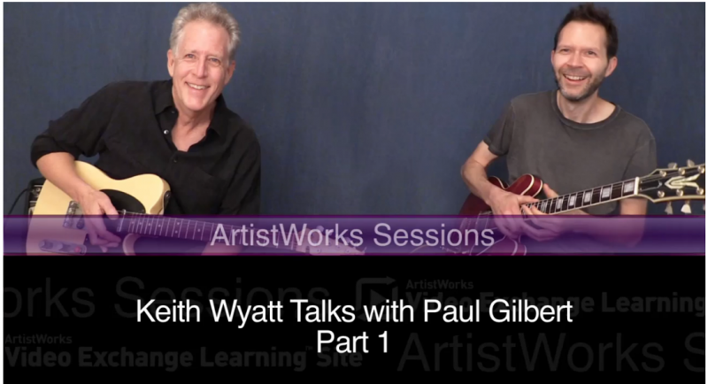Paul Gilbert and Keith Wyatt jam and talk guitar