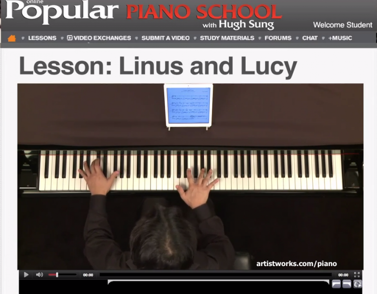 online piano lesson on Greensleeves from Hugh Sung 