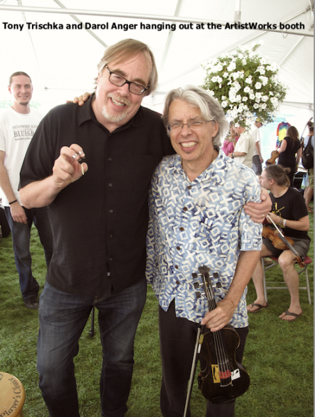 Tony Trischka and Darol Anger at the ArtistWorks booth