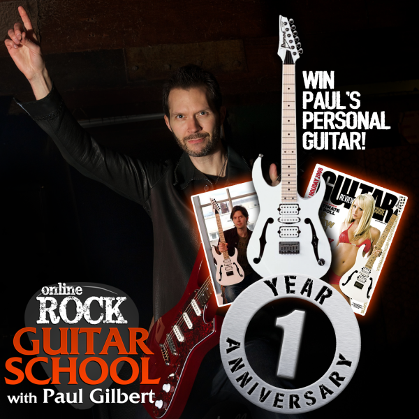 win a free guitar from Paul Gilbert