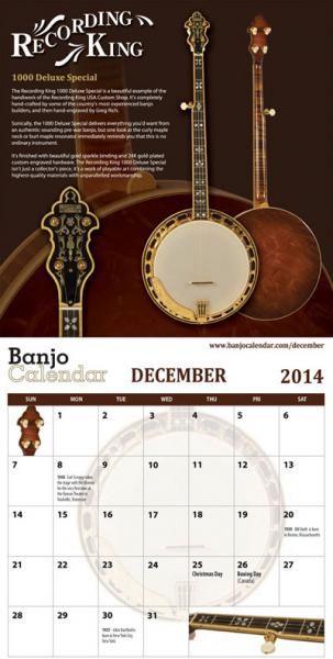 banjo calendar 2014