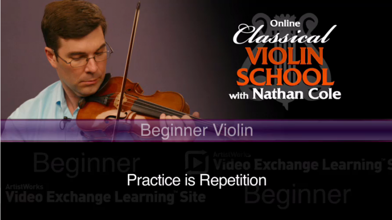 beginner violin lessons - practice is repetition