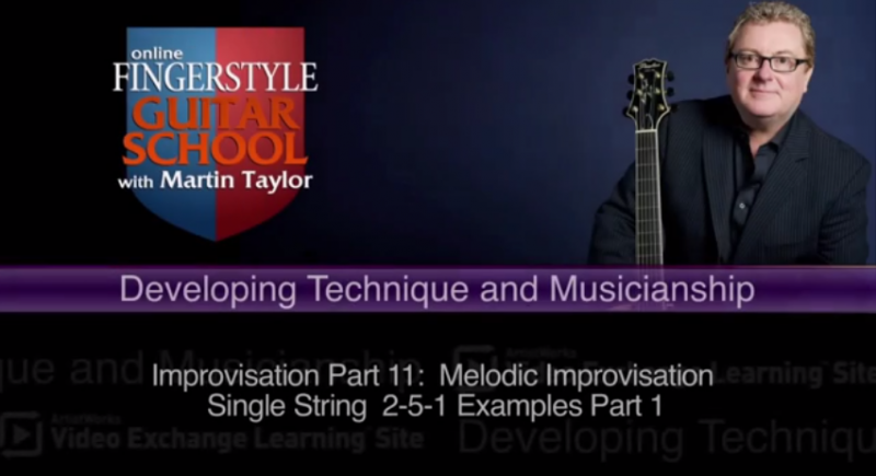 online guitar lesson from martin taylor on improvising