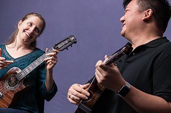 Craig Chee & Sarah Maisel teaching ukulele lessons online